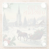 Klassische Weihnachtsszene Glasuntersetzer (Rückseite)