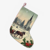 Klassische Weihnachtsszene Kleiner Weihnachtsstrumpf (Vorderansicht (hängend))