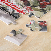 Klassische Weihnachtsszene mit Rotkehlchen Puzzle (Seite)