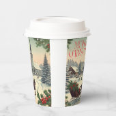 Klassische Weihnachtsszene Pappbecher (Links)