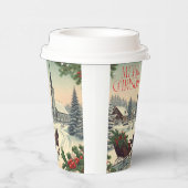 Klassische Weihnachtsszene Pappbecher (Rechts)