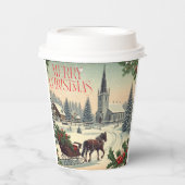 Klassische Weihnachtsszene Pappbecher (Vorderseite)