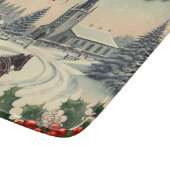 Klassische Weihnachtsszene Schneidebrett (Ecke)