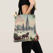 Klassische Weihnachtsszene Tasche (Von Nahem)