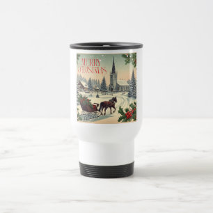 Klassische Weihnachtsszene/Vintage Tasse