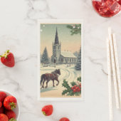 Klassische Weihnachtsszene/Vintage Tasse Serviette (Beispiel)