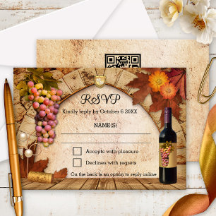 Klassische Weinbergs-RSVP-Einladung RSVP Karte