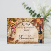 Klassische Weinkellerei oder Weinberg UAWG Einladu RSVP Karte (Stehend Vorderseite)