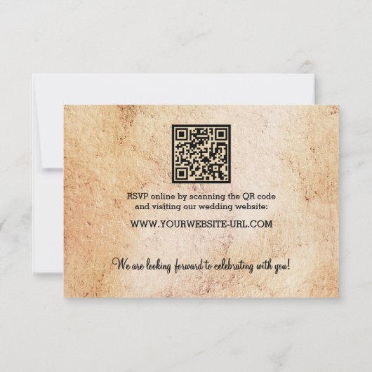 Klassische Weinkellerei oder Weinberg UAWG Einladu RSVP Karte (Rückseite)