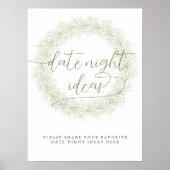 Klassische weiße Blume Brautparty Poster (Vorne)