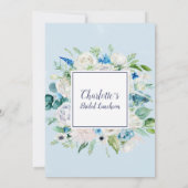 Klassische weiße Blume Custom Back Bridal Luncheon Einladung (Rückseite)