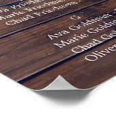 Klassische Weiße Blume Rustikale Alphabetische Sit Poster (Ecke)