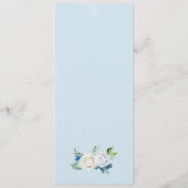 Klassische weiße Blume | Rustikales Abendmenü Menükarte (Rückseite)