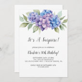 Klassische weiße Blume Überraschende Party Einladu Einladung (Vorne/Hinten)