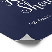 Klassische weiße Blume | Willkommen in der Marine Poster (Ecke)