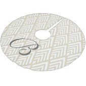 Klassische Weiße Deko-Pfeile & Beige Familie Urspr Polyester Weihnachtsbaumdecke (Schrägansicht)