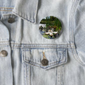 Klassische weiße Enten am schönen See Button (Beispiel)