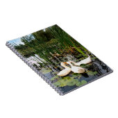 Klassische weiße Enten am schönen See Notizblock (Rechte Seite)