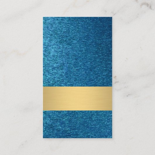 Klassische weiße Grenze | Blue Shiny Background Visitenkarte (Rückseite)