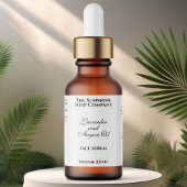 Klassische weiße Kosmetiktröpfchen Flasche Adressaufkleber