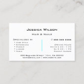 Klassische weiße Logovorlage Einfaches modernes St Visitenkarte (Rückseite)