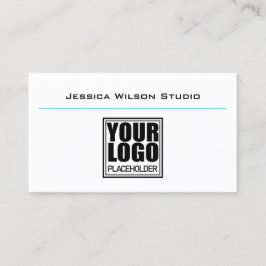 Klassische weiße Logovorlage Einfaches modernes St Visitenkarte