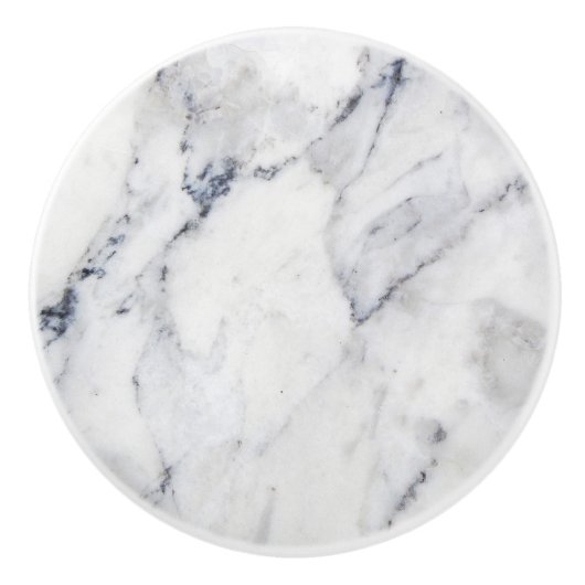 Klassische, weiße Marmorstruktur Keramikknauf (Vorderseite)