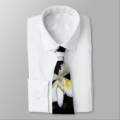 Klassische weiße Orchideen-Hochzeit Krawatte (Gebunden)