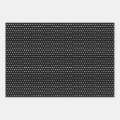 Klassische weiße Polka Punkte auf rot-grünem Schwa Geschenkpapier Set (Vorderseite 3)