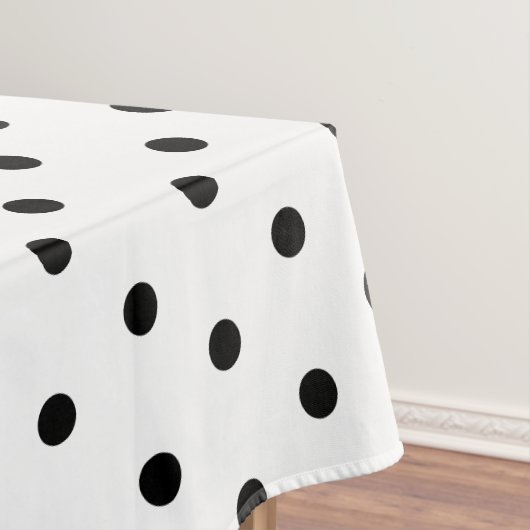 Klassische weiße Polka-Punkte Tischdecke (Beispiel)