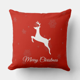 Klassische Weiße Rentiere und frohe Weihnachten au Kissen
