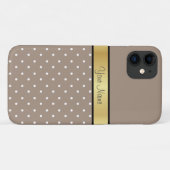 Klassische weiße schwarze Punkte auf einem Strohbr Case-Mate iPhone Hülle (Rückseite (Horizontal))