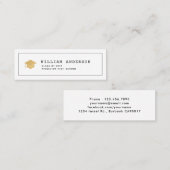 Klassische weiße SImple-Abschluss Namenskarte einf (Vorne/Hinten)