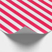 Klassische weiße Streifen-Vorlage für Weihnachten Geschenkpapier (Ecke)