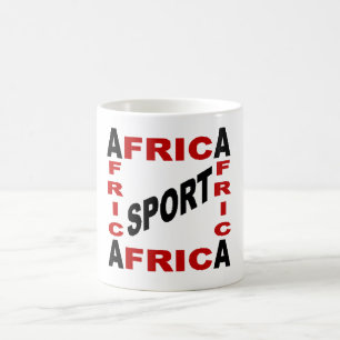 Klassische Weiße Tasse AFRICA SPORT