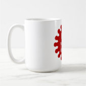 Klassische weiße Tasse BYE CORONA (Links)