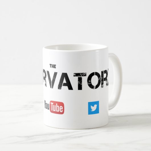 Klassische weiße Tasse - das Observatorium (VorderseiteRechts)