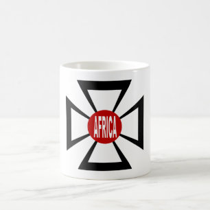 Klassische weiße Tasse DESIGN AFRICA