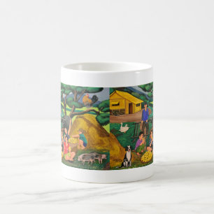 Klassische weiße Tasse "Ernte-Zeit "