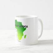 klassische weiße Tasse mit Afrika-Kontur (VorderseiteRechts)