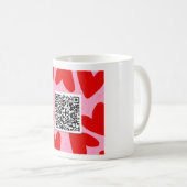 Klassische, weiße Tasse mit Liebeslied per QR-Code (VorderseiteRechts)