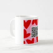 Klassische, weiße Tasse mit Liebeslied per QR-Code (Vorderseite Links)