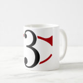 Klassische weiße Tasse mit Logo C3 (VorderseiteRechts)