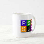 Klassische weiße Tasse PSC SUX (VorderseiteRechts)