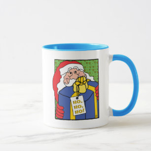 Klassische weiße Tasse Santa Claus "Ho, Ho, Ho"