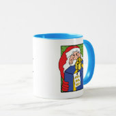 Klassische weiße Tasse Santa Claus "Ho, Ho, Ho" (VorderseiteRechts)