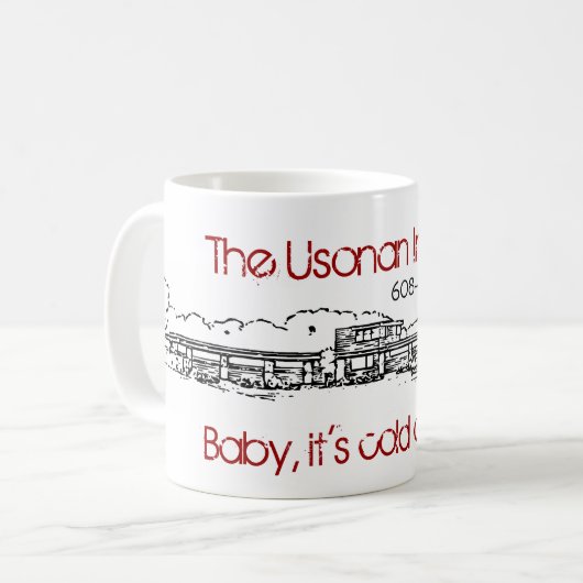 Klassische weiße Tasse - Winter (Vorderseite Links)