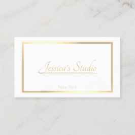 Klassische, weiße, trendige goldene Rahmen für jed Visitenkarte