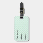 Klassische weiße und minzgrüne Gepäckmarke Gepäckanhänger (Vorderseite vertikal)