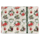 Klassische weiße und rote Blume Große Geschenktüte (Vorderseite)